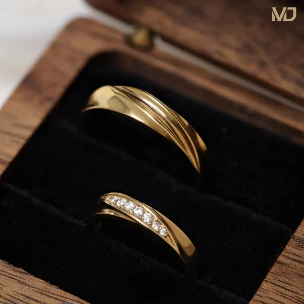 Nhẫn Cưới Vàng NC327 Bản Rỗng