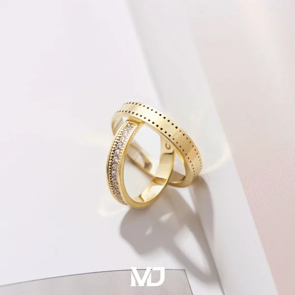 Nhẫn Cưới Vàng NC326 Bản Đặc