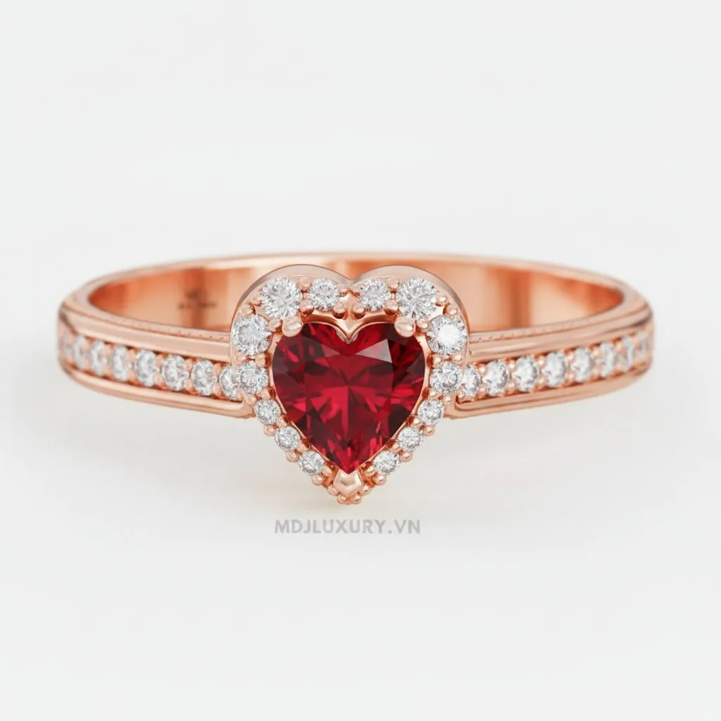 Nhẫn Cầu Hôn Trái Tim 14K M9001