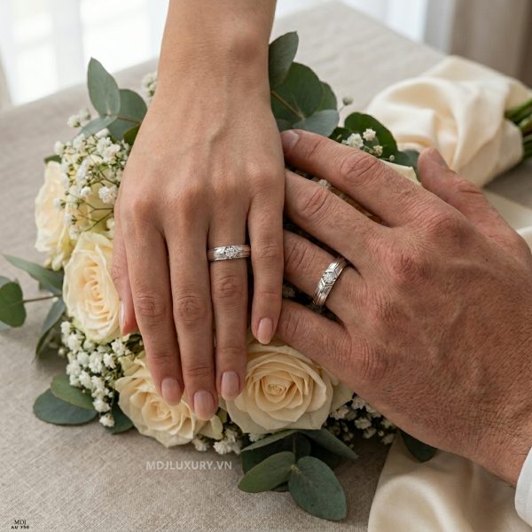 Nhẫn cưới vàng Tây 18k MDJ NC120