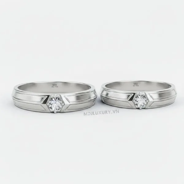 Nhẫn cưới vàng Tây 18k MDJ NC120