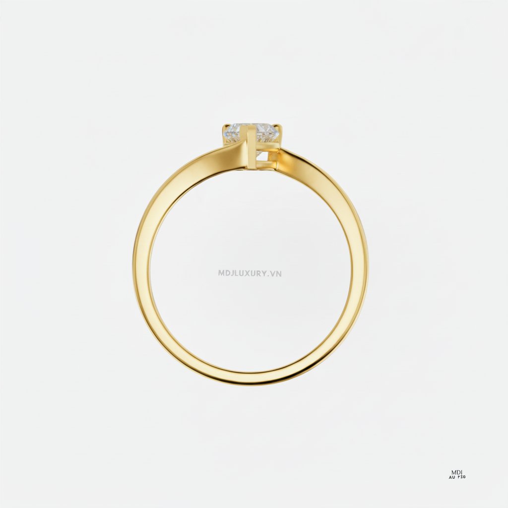 Nhẫn Đính Hôn Trái tim vàng tây 18K NNU264 9 Nhẫn Đính Hôn Trái tim vàng tây 18K NNU264