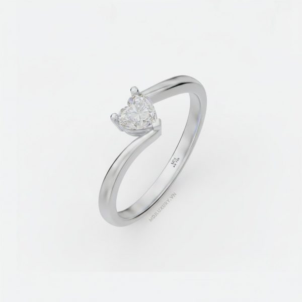 Nhẫn Đính Hôn Trái tim vàng tây 18K NNU264 24 Nhẫn Đính Hôn Trái tim vàng tây 18K NNU264