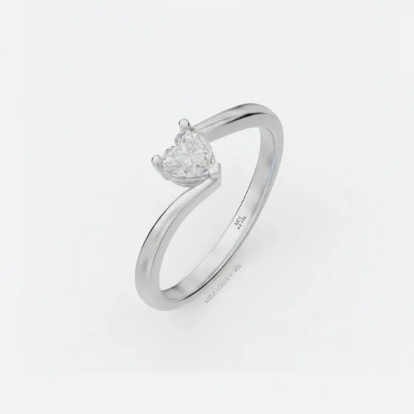 Nhẫn Đính Hôn Trái tim vàng tây 18K NNU264