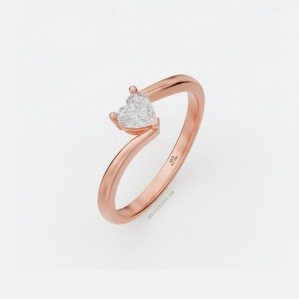 Nhẫn Đính Hôn Trái tim vàng tây 18K NNU264 19 Nhẫn Đính Hôn Trái tim vàng tây 18K NNU264