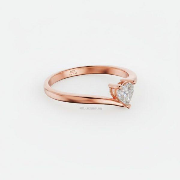 Nhẫn Đính Hôn Trái tim vàng tây 18K NNU264 21 Nhẫn Đính Hôn Trái tim vàng tây 18K NNU264