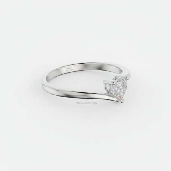 Nhẫn Đính Hôn Trái tim vàng tây 18K NNU264 20 Nhẫn Đính Hôn Trái tim vàng tây 18K NNU264