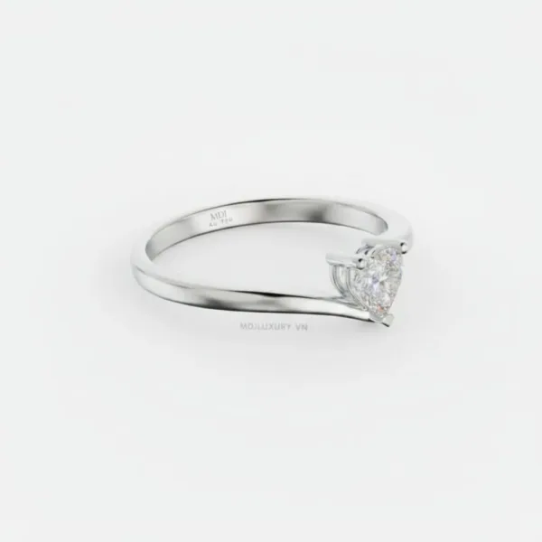 Nhẫn Đính Hôn Trái tim vàng tây 18K NNU264
