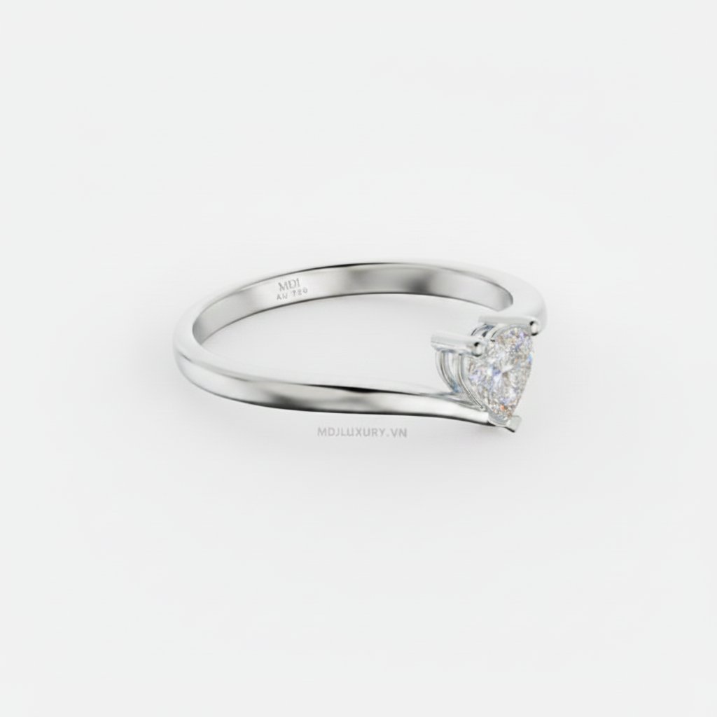 Nhẫn Đính Hôn Trái tim vàng tây 18K NNU264 4 Nhẫn Đính Hôn Trái tim vàng tây 18K NNU264