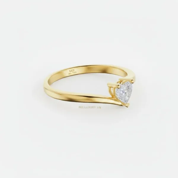 Nhẫn Đính Hôn Trái tim vàng tây 18K NNU264
