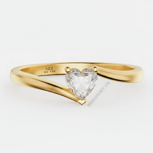Nhẫn Đính Hôn Trái tim vàng tây 18K NNU264 29 Nhẫn Đính Hôn Trái tim vàng tây 18K NNU264