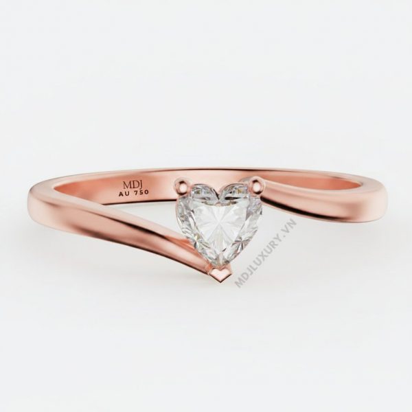 Nhẫn Đính Hôn Trái tim vàng tây 18K NNU264