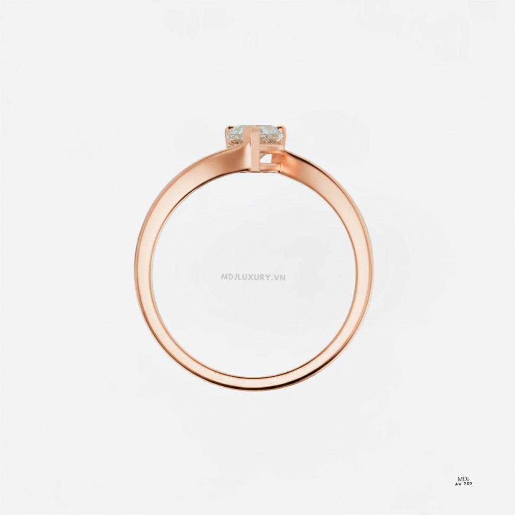 Nhẫn Đính Hôn Trái tim vàng tây 18K NNU264 11 Nhẫn Đính Hôn Trái tim vàng tây 18K NNU264