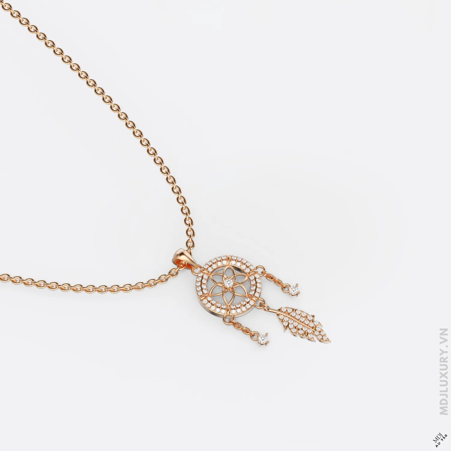 Mặt Dây Chuyền Nữ Vàng 14K Dolphin 18K MDN 20