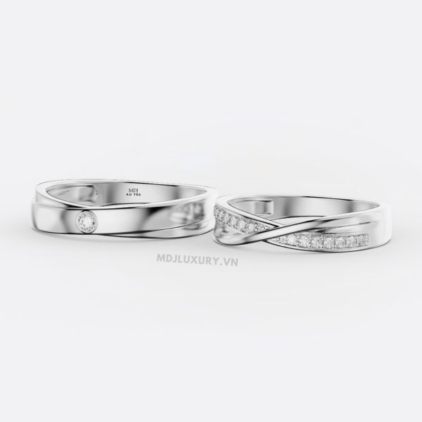 Nhẫn cưới vàng tây 18K NC02