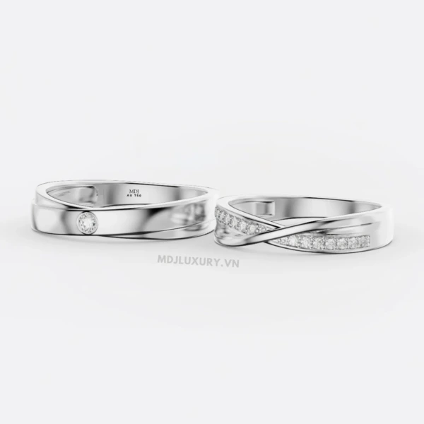 Nhẫn cưới vàng tây 18K NC02