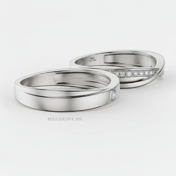 Nhẫn cưới vàng tây 18K NC02