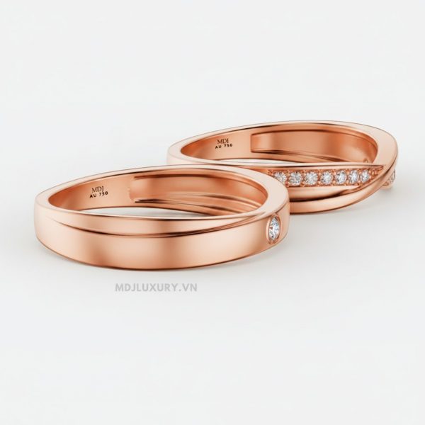 Nhẫn cưới vàng tây 18K NC02