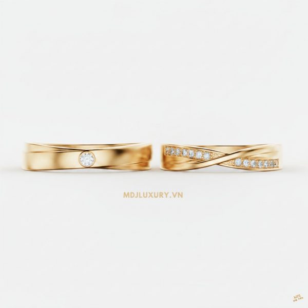 Nhẫn cưới vàng tây 18K NC02
