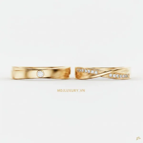 Nhẫn cưới vàng tây 18K NC02