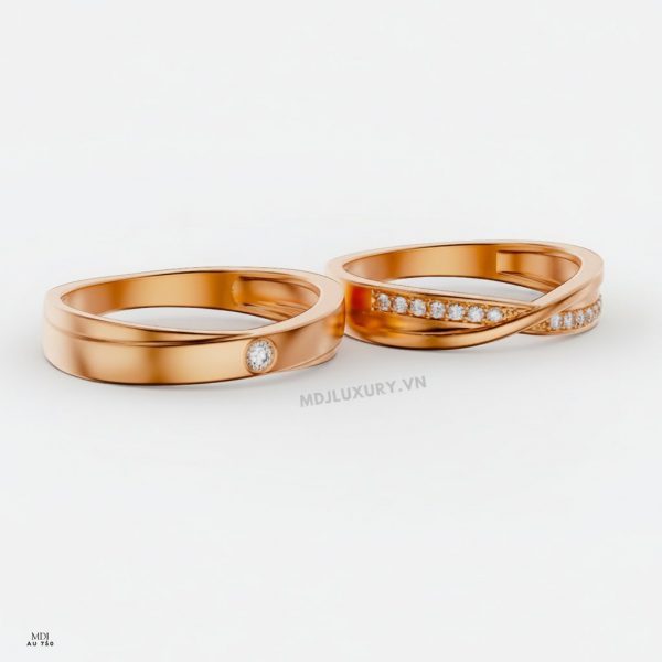 Nhẫn cưới vàng tây 18K NC02