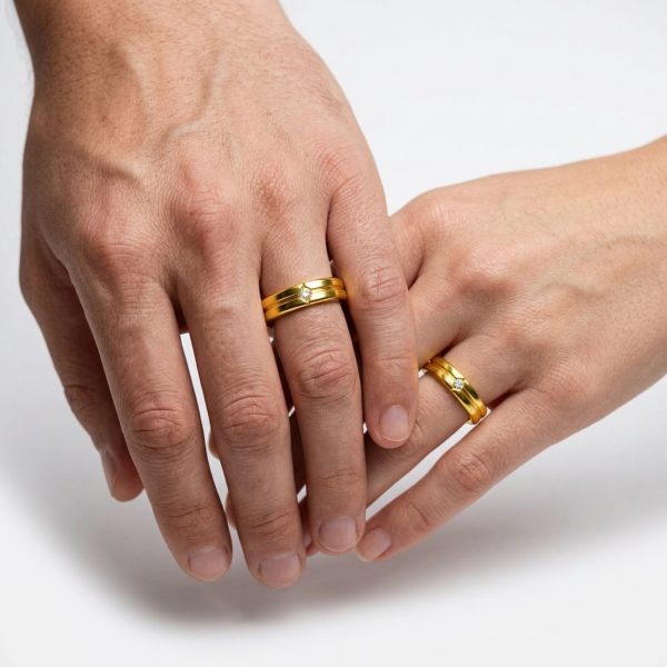 Nhẫn cưới vàng tây MDJ NC77