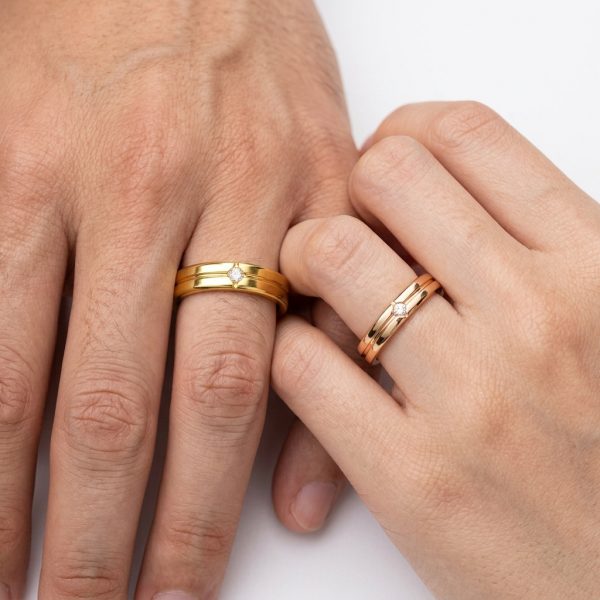 Nhẫn cưới vàng tây MDJ NC77