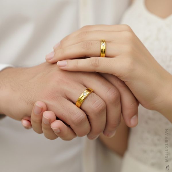 Nhẫn cưới vàng 750 – Sự kết hợp hoàn hảo MDJ NC77