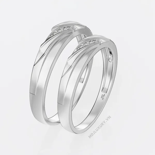 Nhẫn Cưới Kim Cương Vàng Hồng NKC 04