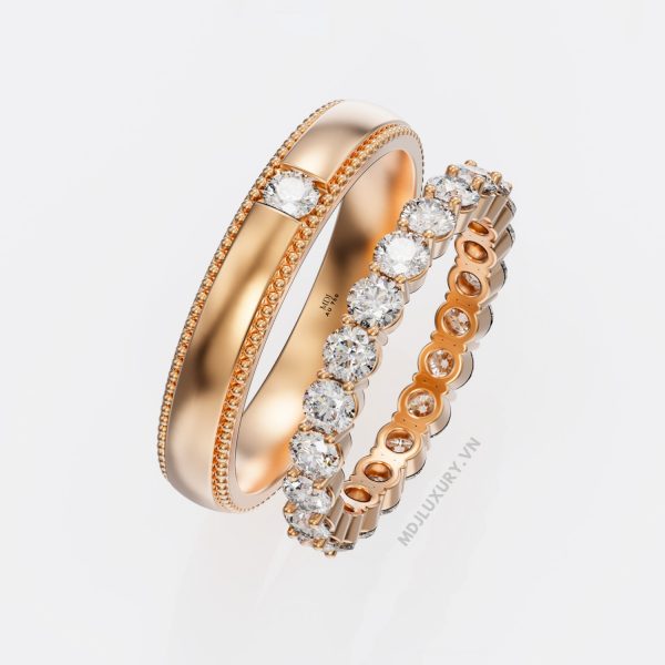 Nhẫn Cưới Kim Cương Vàng Trắng NKC 10 (Sao chép)