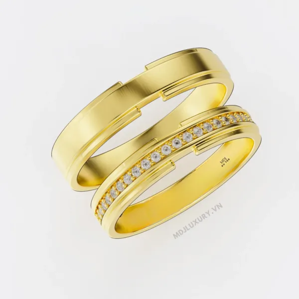 Nhẫn Cưới Kim Cương Vàng Trắng NKC 12