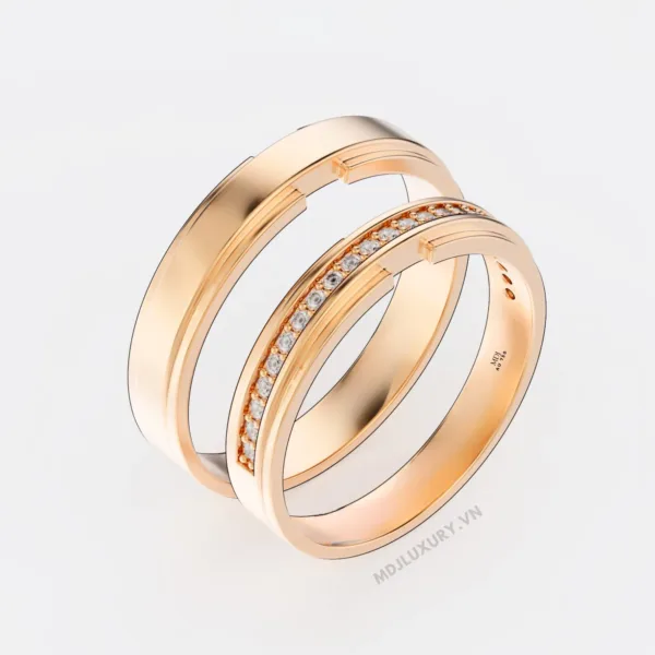Nhẫn Cưới Kim Cương Vàng Trắng NKC 12