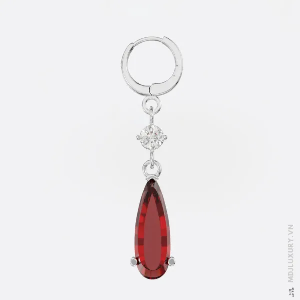Hoa Tai Nữ Cao Cấp Đá Ruby BTNU16
