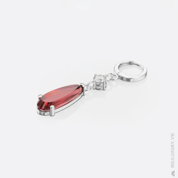 Hoa Tai Nữ Cao Cấp Đá Ruby BTNU16