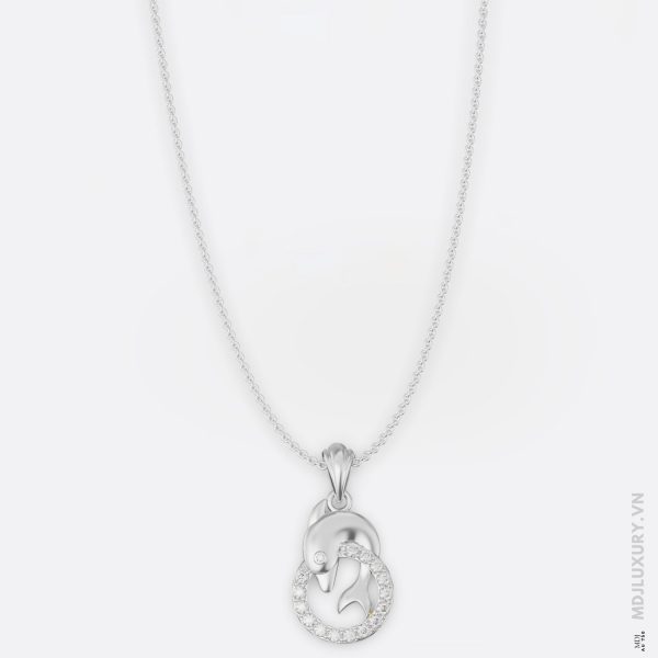 Mặt Dây Chuyền Nữ Cá Heo Kim Cương Lab MDN 25