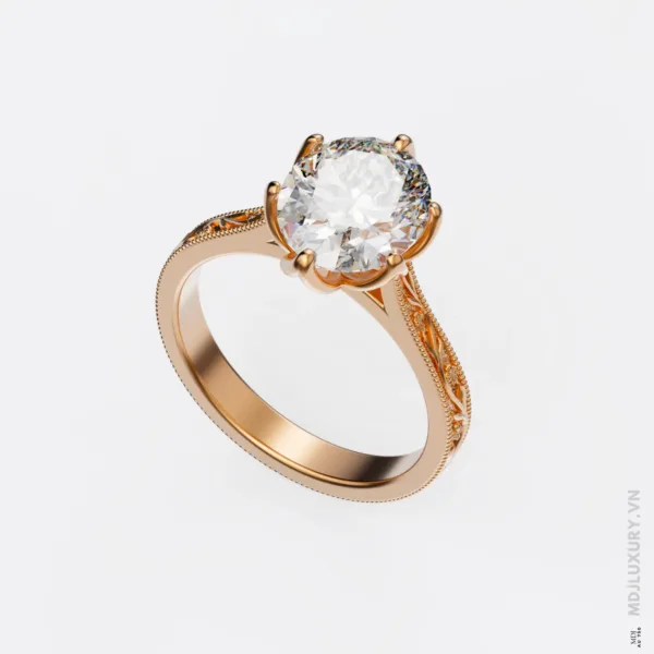 Nhẫn Đính Hôn Kim Cương 18K NNU279