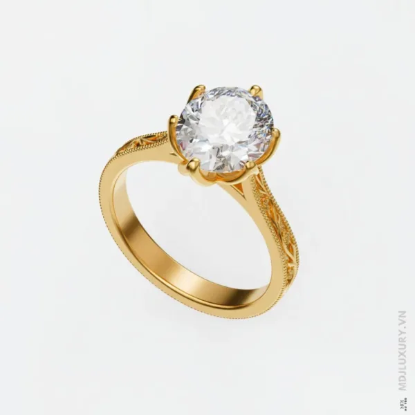 Nhẫn Đính Hôn Kim Cương 18K NNU279