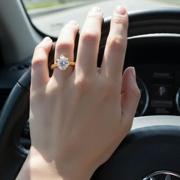 Nhẫn Đính Hôn Kim Cương 18K NNU279