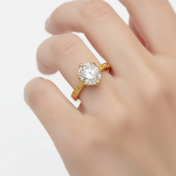 Nhẫn Đính Hôn Kim Cương 18K NNU279