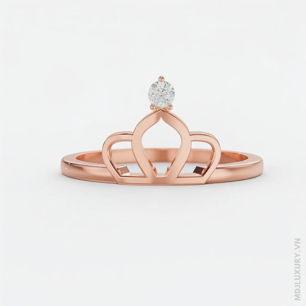 Nhẫn Cầu Hôn Kim Cương Diamond Crown M9019