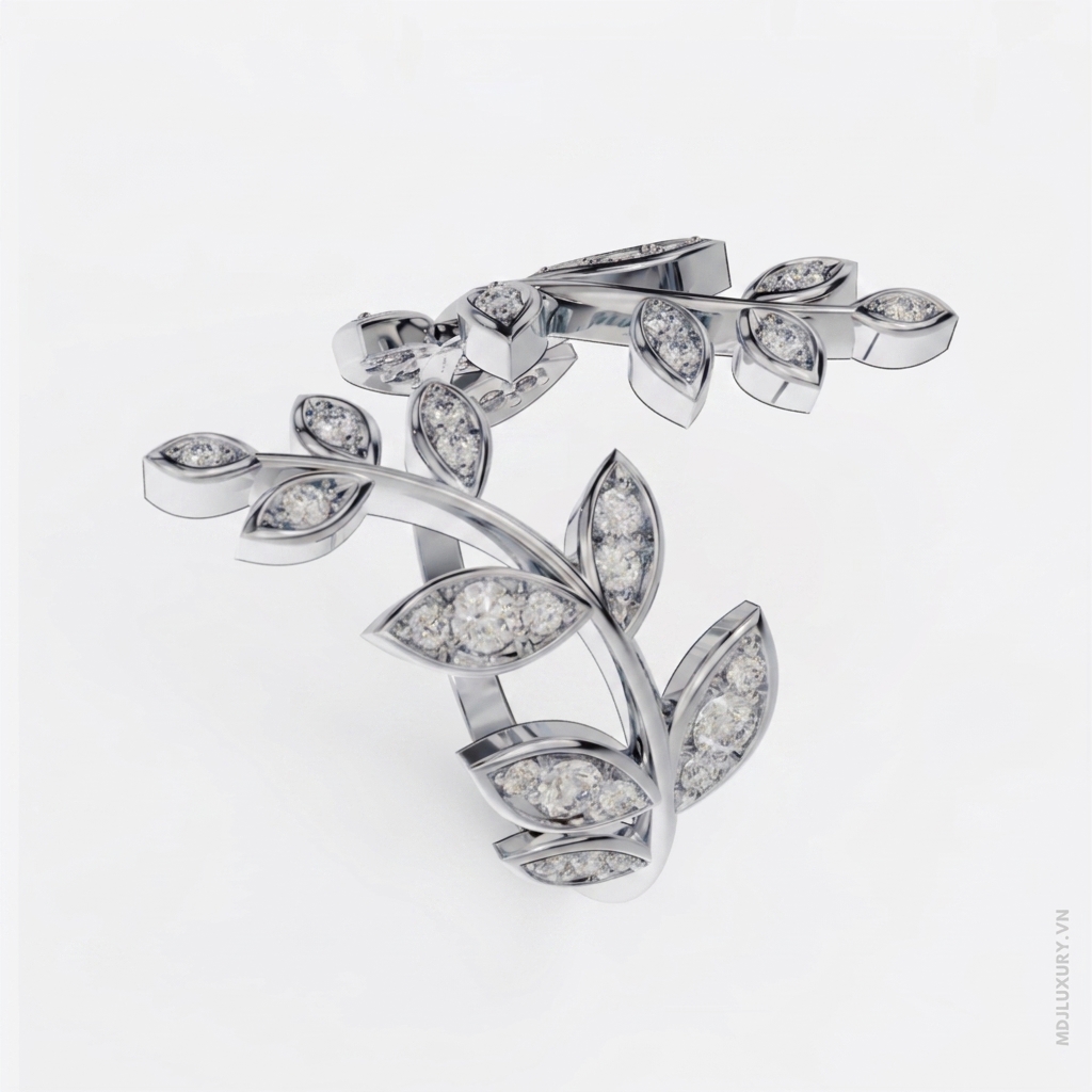 Nhẫn Cầu Hôn Kim Cương Gilded Flora Lab Dia M9020 8 Nhẫn Cầu Hôn Kim Cương Gilded Flora Lab Dia M9020