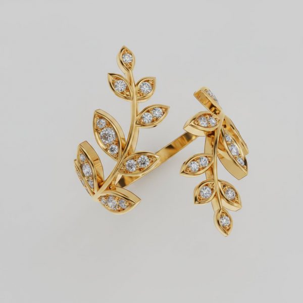 Nhẫn Cầu Hôn Kim Cương Gilded Flora Lab Dia M9020 18 Nhẫn Cầu Hôn Kim Cương Gilded Flora Lab Dia M9020