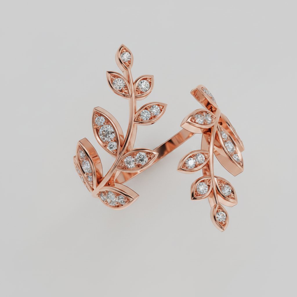 Nhẫn Cầu Hôn Kim Cương Gilded Flora Lab Dia M9020 3 Nhẫn Cầu Hôn Kim Cương Gilded Flora Lab Dia M9020