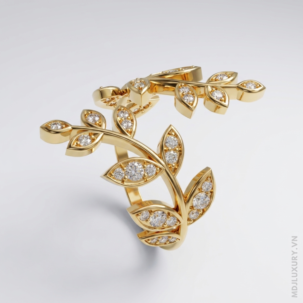 Nhẫn Cầu Hôn Kim Cương Gilded Flora Lab Dia M9020 1 Nhẫn Cầu Hôn Kim Cương Gilded Flora Lab Dia M9020