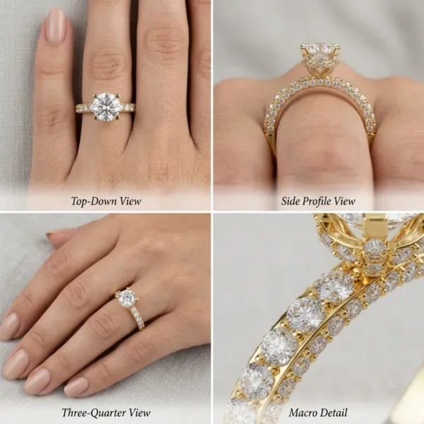 Nhẫn Cầu Hôn Kim Cương Golden Soulmate M9022