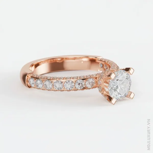 Nhẫn Cầu Hôn Kim Cương Golden Soulmate M9022