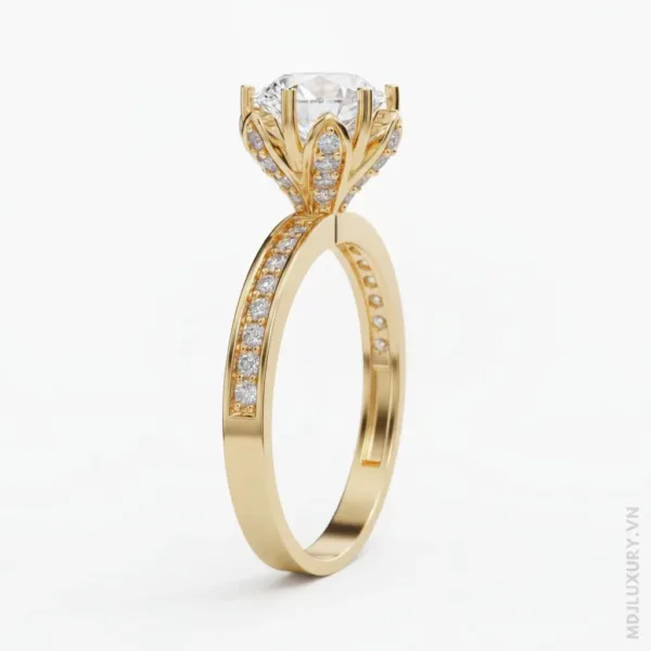 Nhẫn Cầu Hôn Kim Cương Blooming Petals M9023