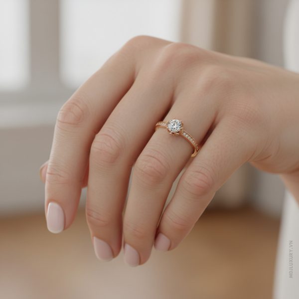 Nhẫn Cầu Hôn Kim Cương Blooming Petals M9023