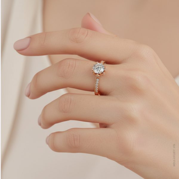Nhẫn Cầu Hôn Kim Cương Blooming Petals M9023