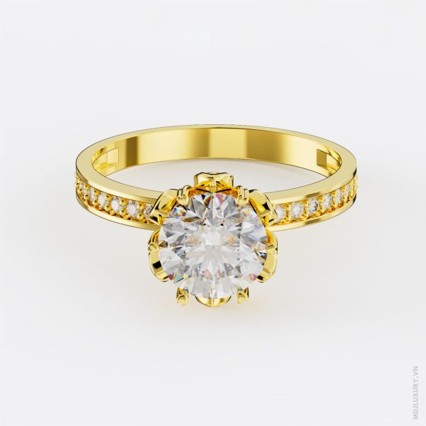 Nhẫn Cầu Hôn Kim Cương Blooming Petals M9023